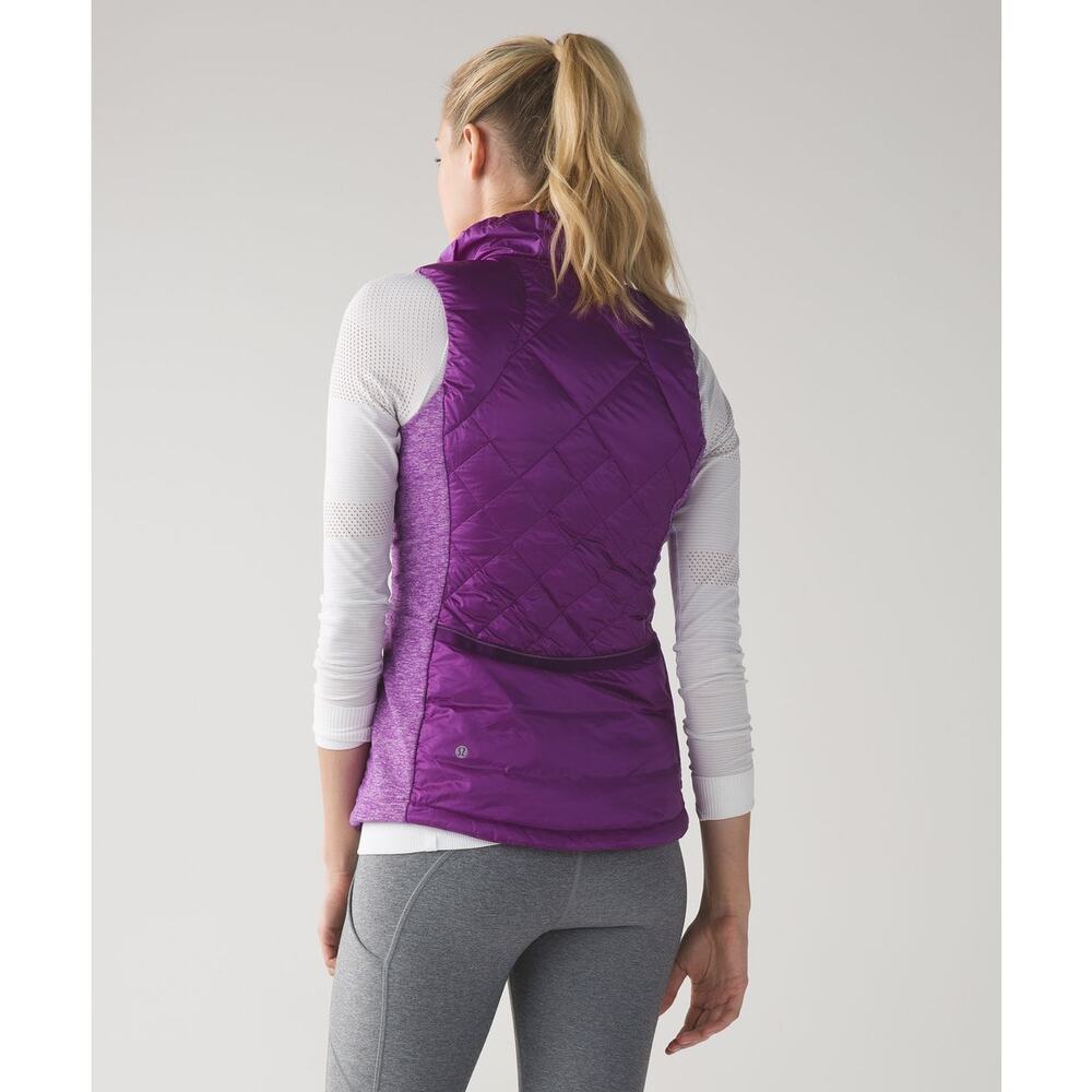 Lululemon Athletica Down For A Run Vest Tender Violet Release Women's Size 6 - Picture 3 of 13